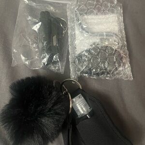 Black Keychain Accessory Set